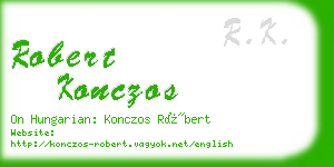 robert konczos business card